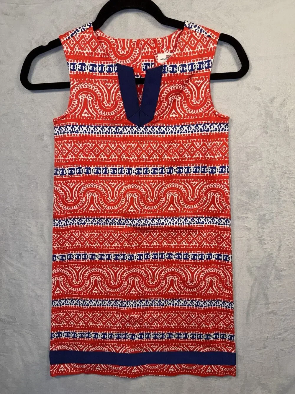 Vineyard Vines Girls Dress Red White And Blue Size 10